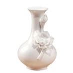 素臻5寸白瓷蓮花瓶客廳餐廳桌面家居裝飾擺件