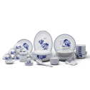 洛威 景德鎮餐具套裝 68頭中式陶器青花瓷骨瓷餐具碗碟套裝