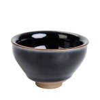 建陽建盞黑瓷黑釉烏金束口品茗小茶杯