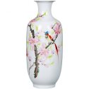 中式古典景德鎮手繪粉彩花瓶擺件