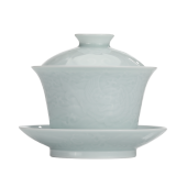 大宋風華素肌玉骨影青系列蓋碗青白釉茶具
