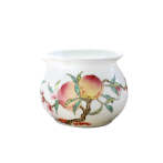 手绘粉彩寿桃公道杯陶瓷分茶器家用景德镇单个公杯匀杯茶海茶具