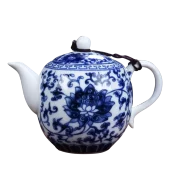 景德镇陶瓷青花瓷小茶壶釉中彩过滤泡茶单壶
