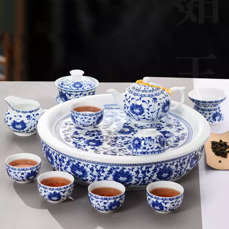 家用中式景德鎮青花瓷功夫茶具套裝