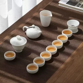 羊脂玉茶具套裝德化中國白瓷功夫茶具