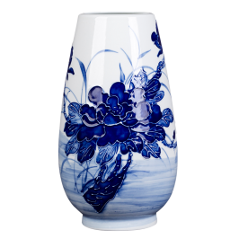 景德鎮陶瓷青花瓷花瓶插花中國風中式家居客廳博古架小裝飾品擺件