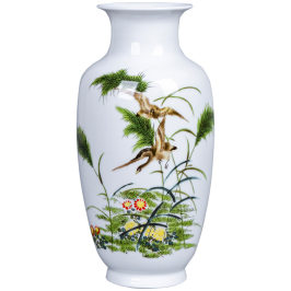 景德鎮陶瓷器花瓶擺件新中式家居客廳博古架插花干花裝飾品工藝品