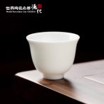 德化陶瓷羊脂玉白瓷茶杯功夫茶单个小号男中式家用待客品茗杯