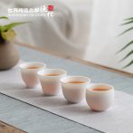 德化陶瓷羊脂玉白瓷小茶杯小號單個中式個人專用主人杯品茗杯男女
