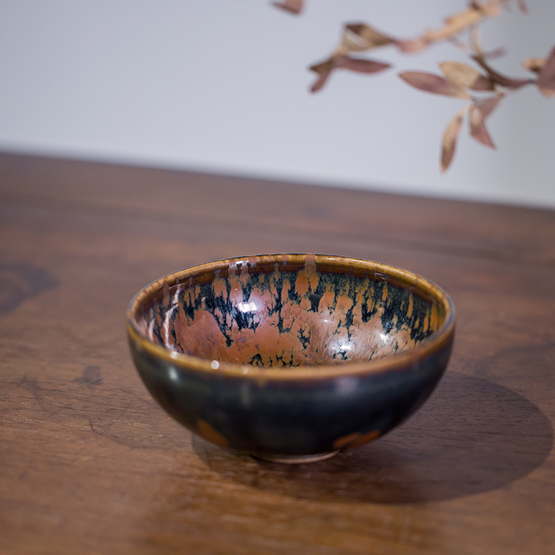 宋代建窯鷓鴣斑盞老物件古董收藏真品客廳擺件茶杯茶碗