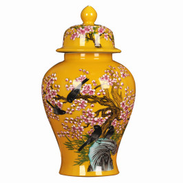 景德鎮陶瓷手繪喜鵲將軍罐花瓶中式家居客廳插花裝飾玄關工藝擺件