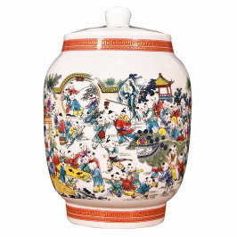 景德鎮陶瓷仿古粉彩茶葉罐花瓶中式古典客廳家居裝飾擺件結婚禮物